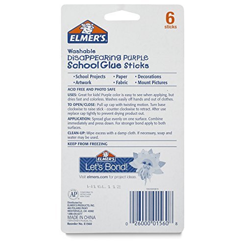 Elmer s Scented Glue Sticks Washable Clear Assorted Scents 6 Grams 6 Packs  of 4 (24 Total Count) 24 Count Dessert Scented