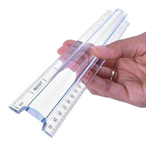 Westcott 15571 Clear Data Processing Magnifying Ruler, 12 Inch