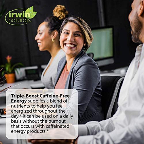 Irwin Naturals Triple-Boost Caffeine-Free Energy - Lasting, Jitter-Free  Focus - Brain Boosting Nootropic - 75 Liquid Softgels