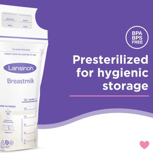 Lansinoh Breastmilk Storage Bags, 100 Count, 6 Ounce, Easy To Use Milk  Storage Bags For Breastfeeding, Presterilized, Hygienically Doubled-Sealed,  Fo - Imported Products from USA - iBhejo