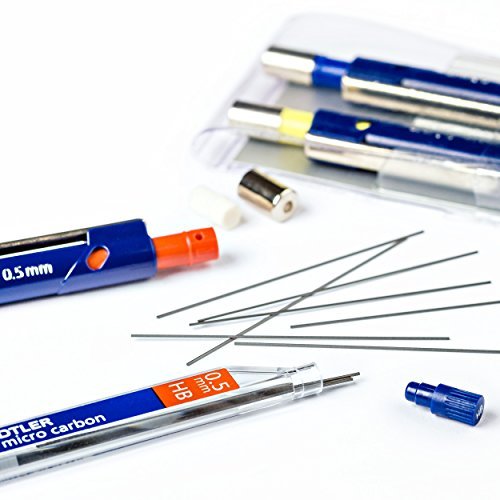 Staedtler Micro Mars Carbon Mechanical Pencil Lead, 0.5Mm, Hb, 60Mm X 12  (250 05 Hb) - Imported Products from USA - iBhejo