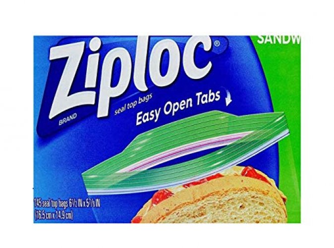 145 Ziploc Sandwich Snack Bags Easy Open Tabs Lunch Food Storage