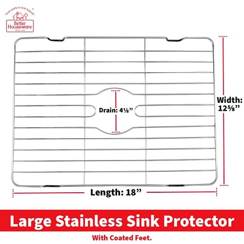 Better Houseware Extra-large Coated Steel Sink Protector (white