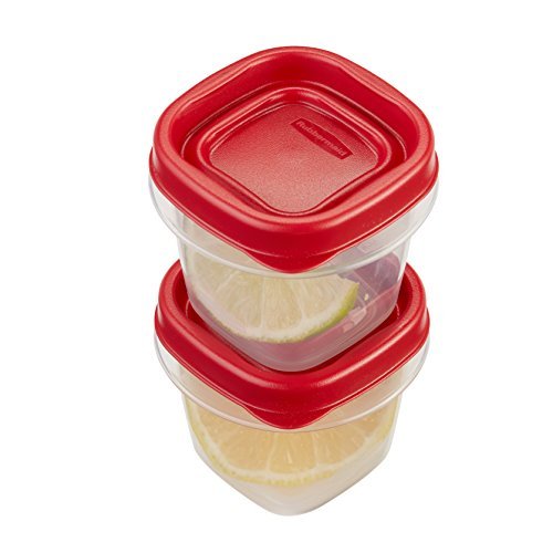 Rubbermaid Easy Find Lids, Food Storage Containers, 0.5 Cups, Plastic, 4-Pack