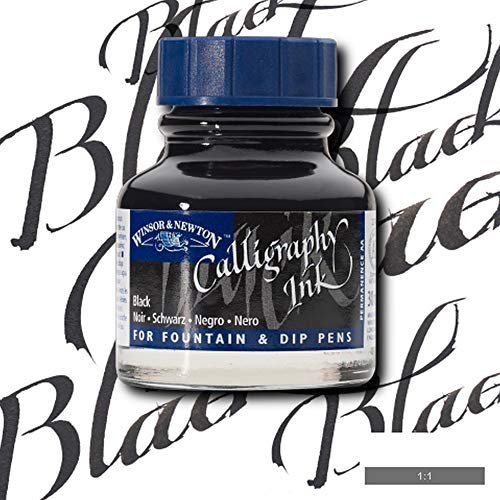 Trying out Winsor & Newton calligraphy ink~Dip pen 