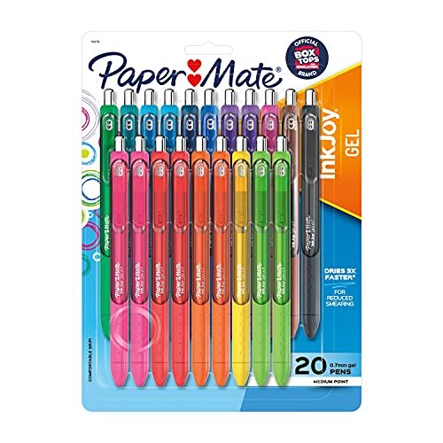 Paper Mate InkJoy Gel Pens, Medium Point, Assorted Colors, 20 Count