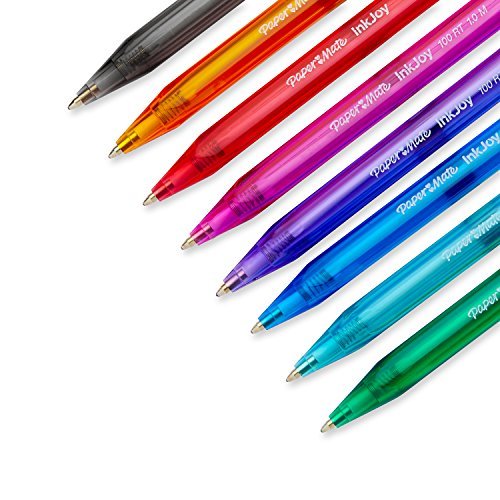 Paper Mate InkJoy 100RT Retractable Ballpoint Pens | Medium Point (1.0mm) |  Black | 100 Count
