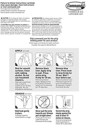 Command 17200CLR Plastic Refill Strips, Assorted Size, Clear