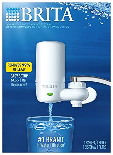 Brita Water Filter For Sink, Complete Faucet Mount Water Filtration System  For Tap Water, Reduces 99% Of Lead, White - Imported Products from USA -  iBhejo
