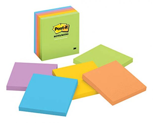  Post-it Notes, 3x3 in, 5 Pads, America's #1 Favorite Sticky  Notes, Floral Fantasy Collection, Bold Colors, Clean Removal, Recyclable  (630-6AN) : Sticky Note Pads : Office Products