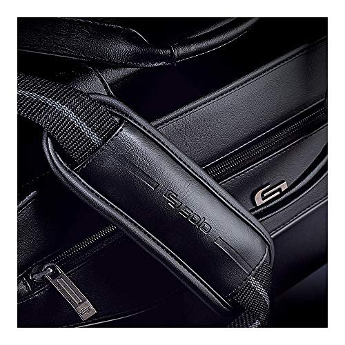 Solo Harrison 16 Inch Triple Compartment Laptop Briefcase, Black