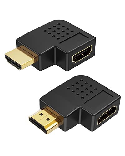 Cablecreation Hdmi Adapter Male To Female 2 Pack 90 And 270