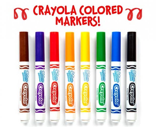 Crayola Washable Markers - Black (12Ct), Kids Broad Line Markers