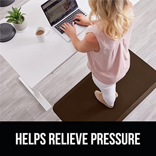 Gorilla Grip Set of 2 Anti Fatigue Cushioned Waterproof, Stain and Scratch Resistant Kitchen Floor Mats, Ergonomic Standing Office Desk Mat