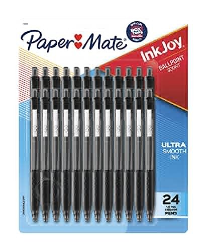 Paper Mate 1945925 InkJoy 300RT Retractable Ballpoint Pens, Medium Point, Black, 24 Count