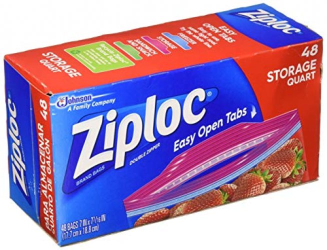 Ziploc Easy Open Storage Quart 48 Count Imported Products from