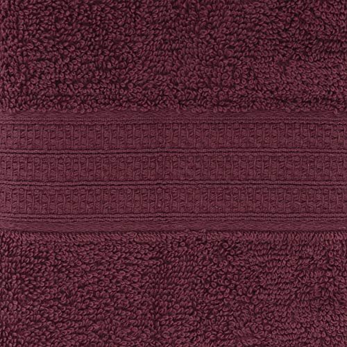 Baltic Linen Company 100-percent Cotton Luxury 12-Piece Towel Set, Cranberry