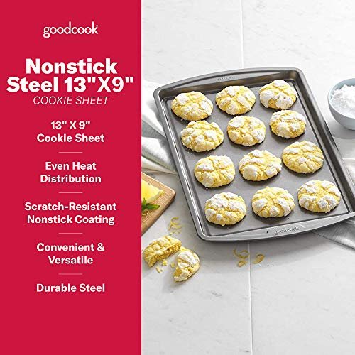  Goodcook 4020 Baking Sheet, 13 Inch x 9 Inch,Grey