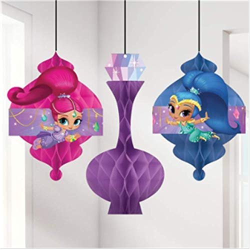 Shimmer and Shine Honeycomb Decorations