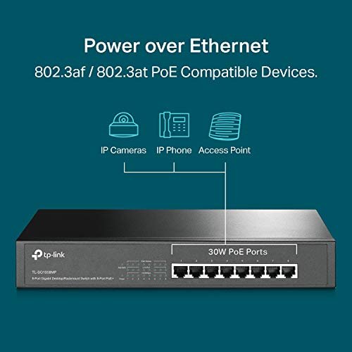  TP-Link 8-Port Gigabit Ethernet Unmanaged Switch, Plug and  Play, Metal, Desktop/Rackmount