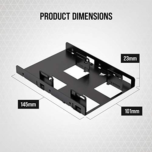 Corsair Dual Ssd Mounting Bracket (3.5 Internal Drive Bay To 2.5, Easy  Installation) Black - Imported Products from USA - iBhejo