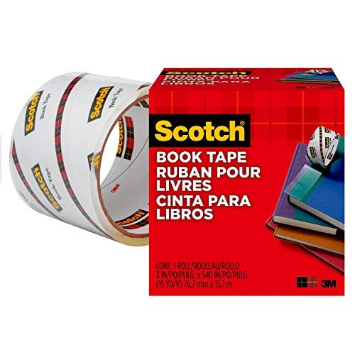 BookGuard Stretchable Clear Book Repair Tape 15 Yard Roll 1 inch