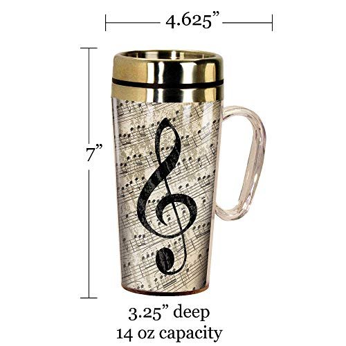  SUNWILL Coffee Mug with Handle, 14oz Insulated Stainless Steel  Coffee Travel Mug, Double Wall Vacuum Reusable Coffee Cup with Lid, Rose  Gold : Home & Kitchen