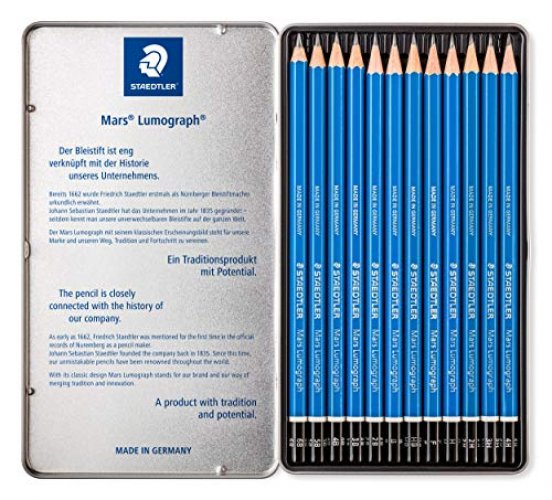 12 Pc Premium Sketching Artist Wood Pencils 2B UN-Sharpened Drawing Graphite