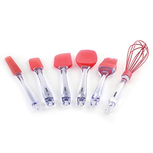 Silicone Jar & Can Spatulas, Red