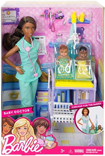 Barbie Careers Baby Doctor Doll Playset Brunette Imported