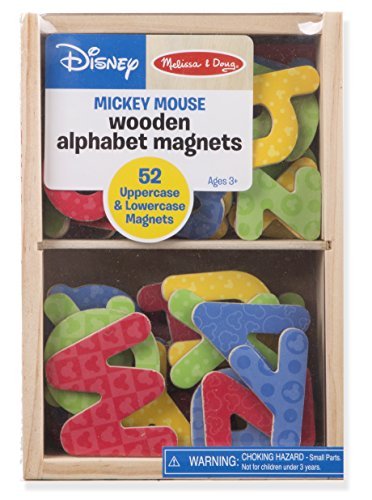 Melissa And Doug Disney Mickey And Friends Wooden Alphabet Magnets 52