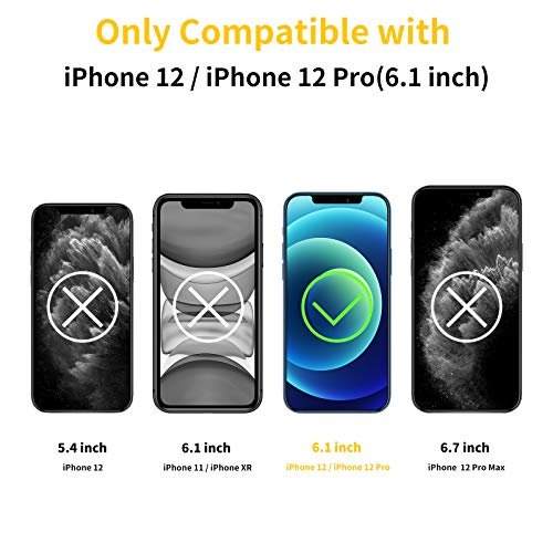 UNBREAKcable Shatterproof Tempered Glass Screen Protector for iPhone 12/12  Pro [2-Pack] [99.99% HD Clear] [Easy Installation Frame] [9H Hardness]