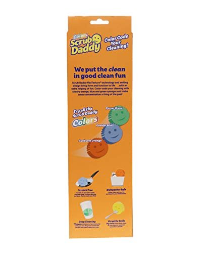Scrub Daddy Color Sponge - Scratch-Free Multipurpose Dish Sponge Color  Variety Pack - BPA Free & Made with Polymer Foam - Stain & Odor Resistant