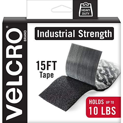 VELCRO Brand 4-in Black Industrial Strength 4In X 2In Strips Heavy