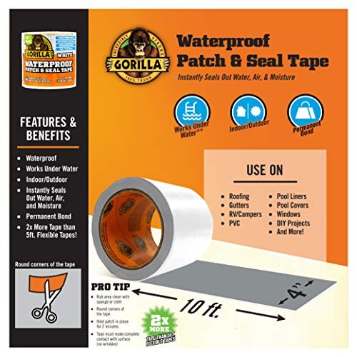 Gorilla Waterproof Patch & Seal Tape 4 X 10' White, (Pack Of 1) - Imported  Products from USA - iBhejo