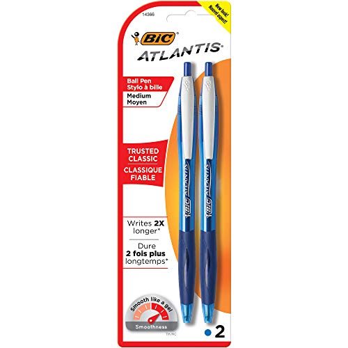 Bic Atlantis Original Retractable Ball Pen, Medium Point (1.0 Mm