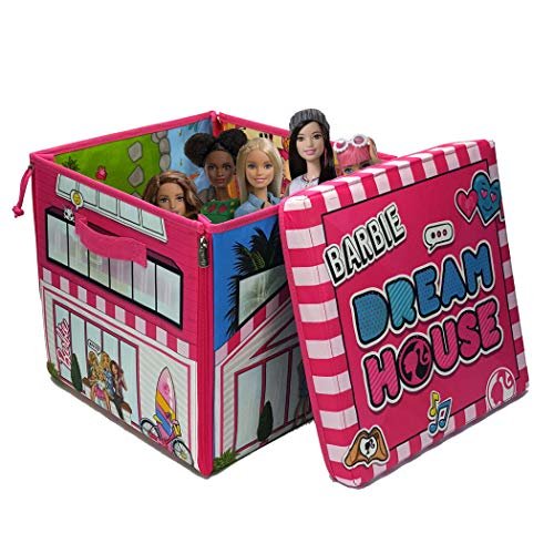 Barbie zipbin 40 doll dream 2025 house toy box and playmat