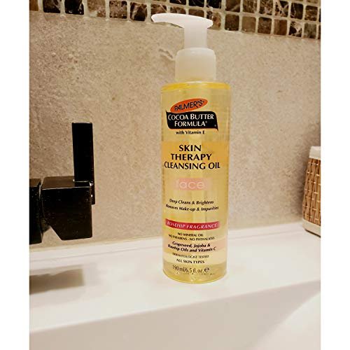 Palmer's Cocoa Butter Skin Therapy Cleansing Facial Oil, Gentle Makeup  Remover for Face, Rosehip Fragrance, 6.5 Ounce