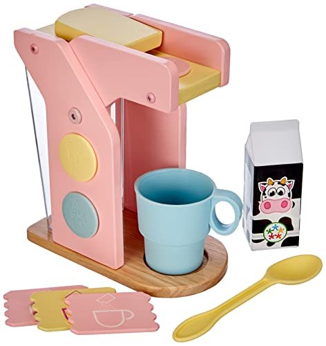 KidKraft Children's Pastel Coffee Set - Role Play Toys for The Kitchen,  Play Kitchen Accessories, Gift for Ages 3+