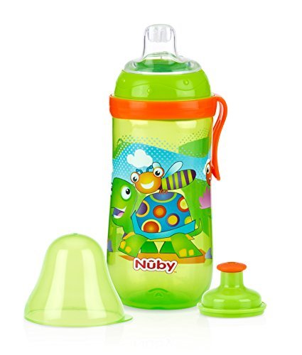 Nuby Pop Up Water Bottles - Assorted Prints, 12 oz