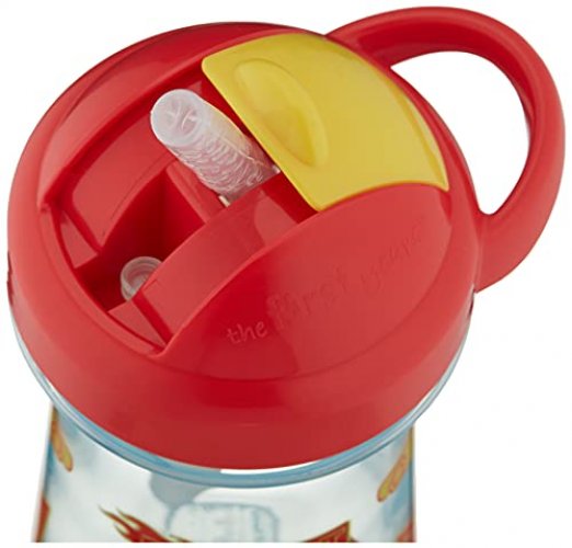 The First Years 10 oz Disney Cars Flip Top Straw Cup