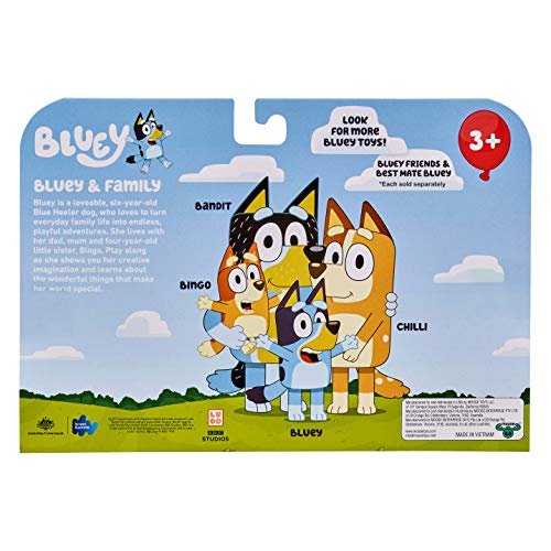  Bluey Family Home Playset with 2.5 poseable Figure : Toys &  Games