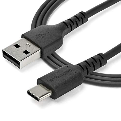 1m USB C Charging Cable - Durable Fast Charge & Sync USB 2.0 Type C to USB  C Laptop Charger Cord - TPE Jacket Aramid Fiber M/M 60W Black - Samsung S10