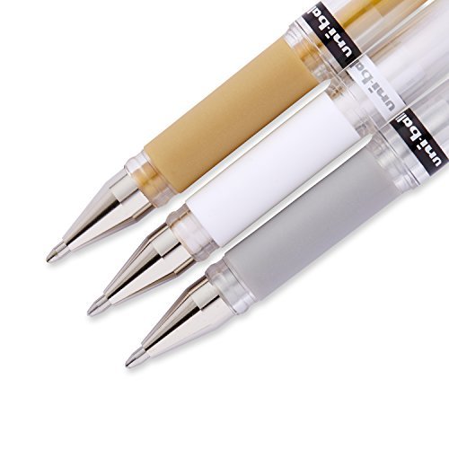 uniball Signo Gel Impact Pens Pack Of 3 Bold Point 1.0 mm Assorted