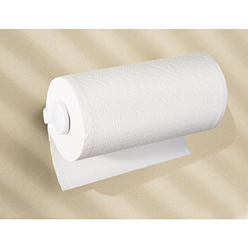 interDesign White Plastic Wall-mount Paper Towel Holder in the