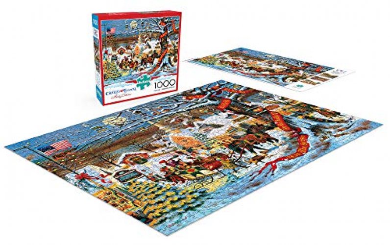 Charles Wysocki Buffalo Games Puzzle 1000pc a Christmas Greeting for sale online 