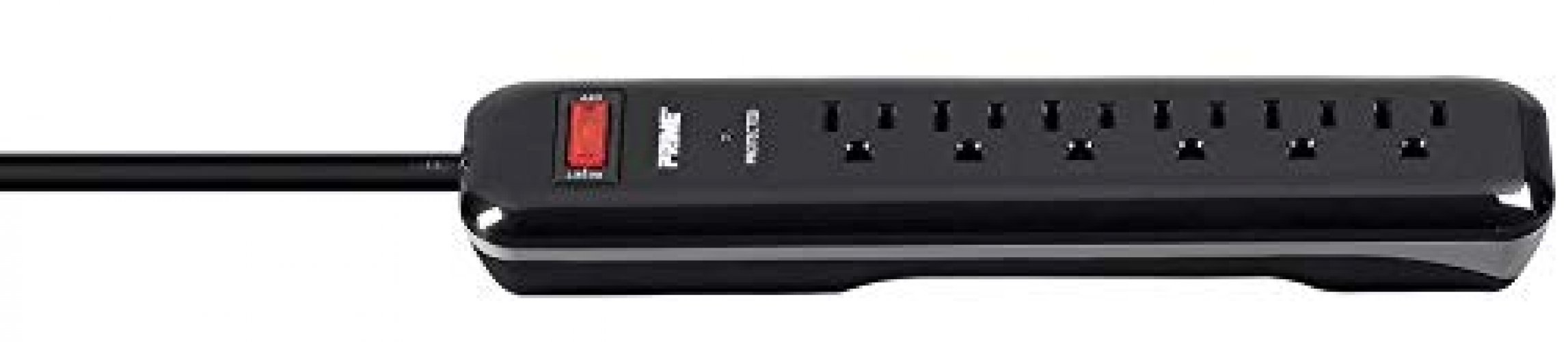 6 Outlet Surge Protector Power Strip With Low-Profile Plug With