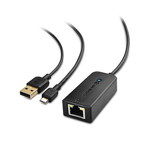 Cable Matters Adaptador Micro USB a Ethernet, Adaptador Red a Micro USB,  Convertidor RJ45 Ethernet a Micro USB hasta 480Mbps para Fire TV Stick (2da