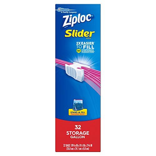 Ziploc Gallon Food Storage Slider Bags, Power Shield Technology for More  Durability, 32 Count