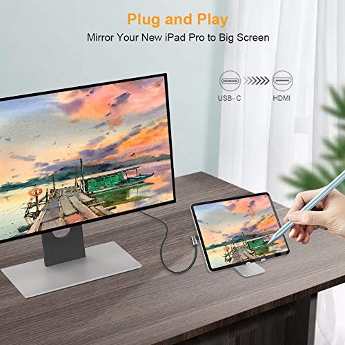 CableCreation USB C to HDMI Cable,Type C to HDMI Cable HDR  4K@60Hz,2K@144Hz,Usb Type C To Hdmi Adapter Thunderbolt 3 Compatible With  Macbook